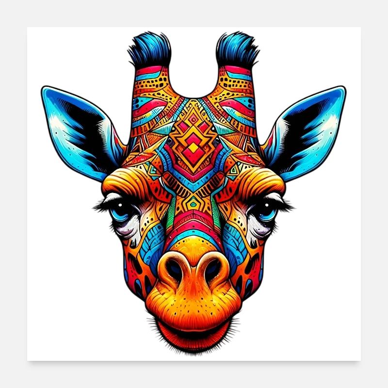 Giraffe Poster 60x60 cm