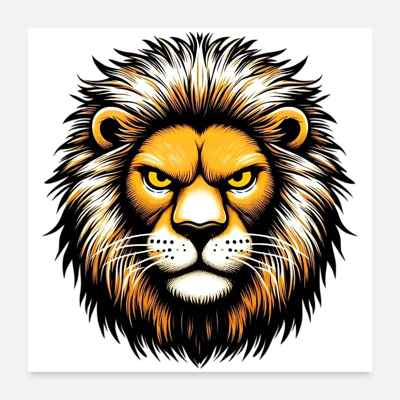 Lion Poster 60 x 60 cm