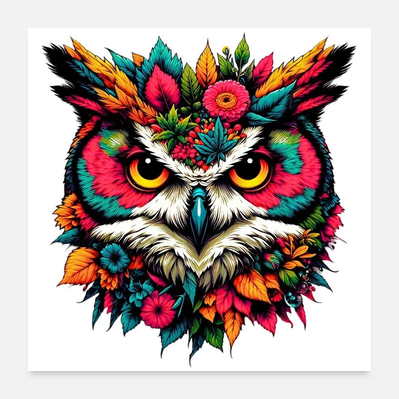 Owl Poster 24" x 24" (60x60 cm)