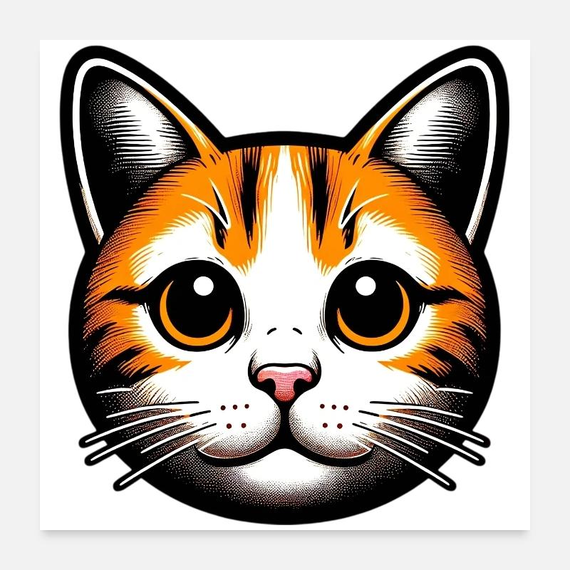 Chat Poster 60 x 60 cm