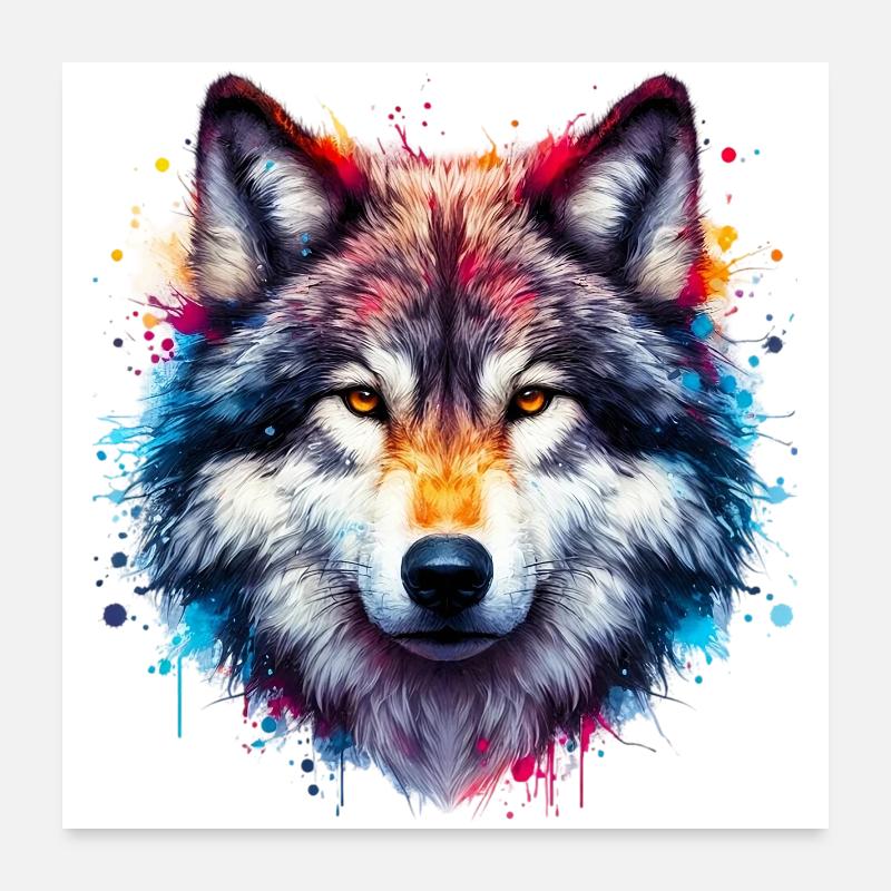 Wolf Poster 60x60 cm