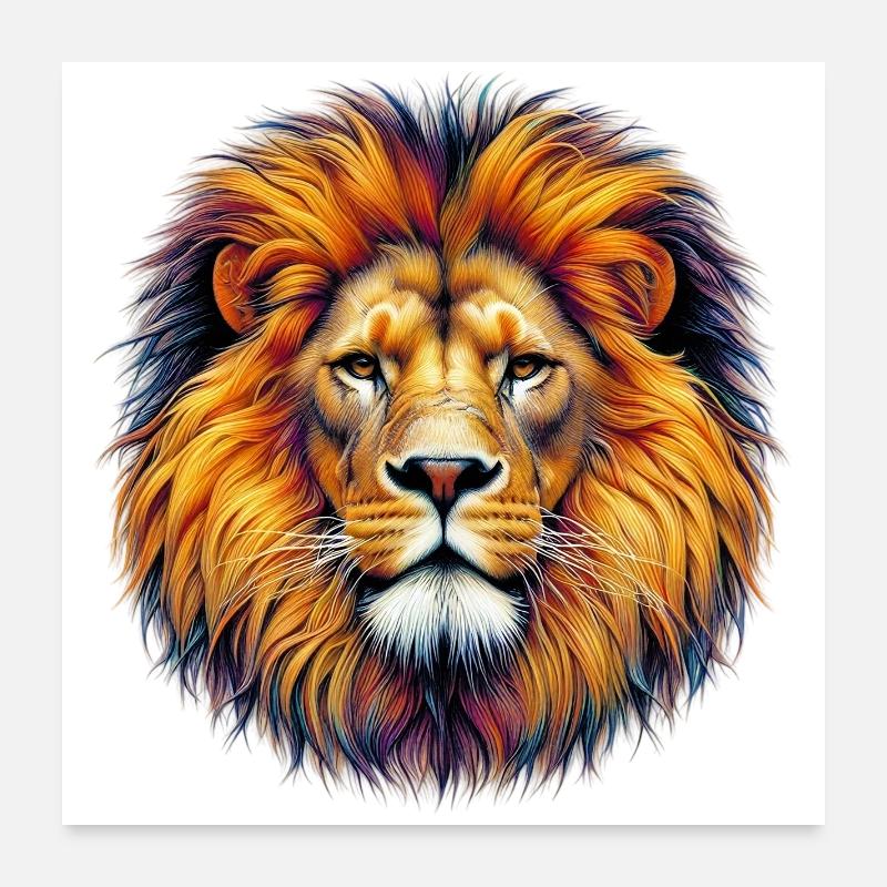 Lion Poster 60 x 60 cm