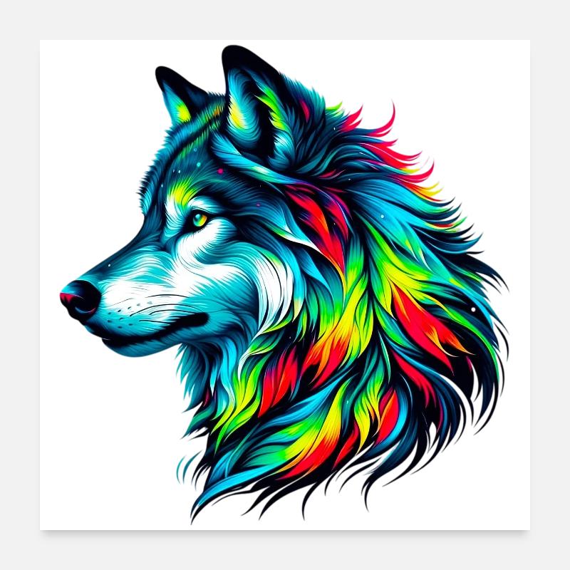 Wolf Poster 60x60 cm