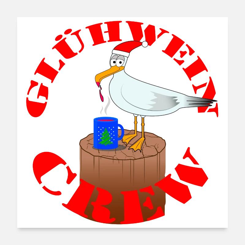 Glühwein Crew Poster 60x60 cm