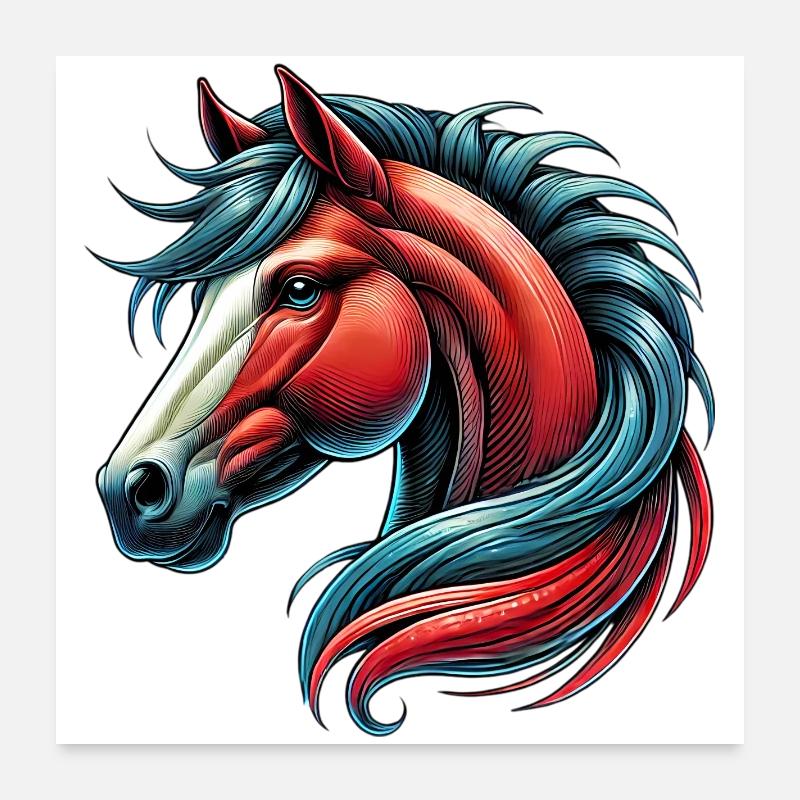 Horse Poster 24" x 24" (60x60 cm)