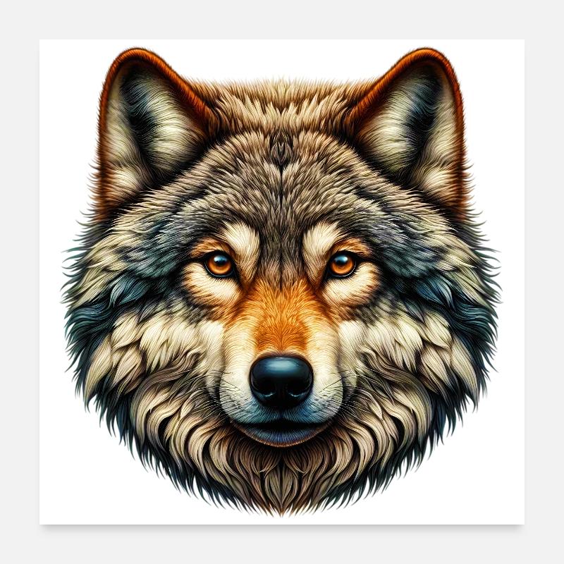 Loup Poster 60 x 60 cm