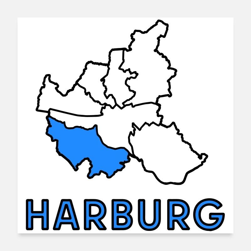 Harburg, un quartier de Hambourg Poster 60 x 60 cm
