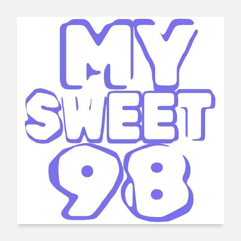 Geburtstag 98 Poster 60x60 cm