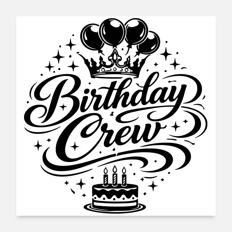 Célébration de l’équipe d’anniversaire Poster 60 x 60 cm