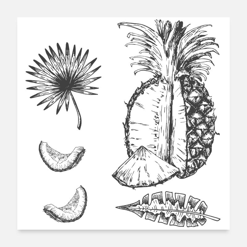 Pineapple Poster 24" x 24" (60x60 cm)