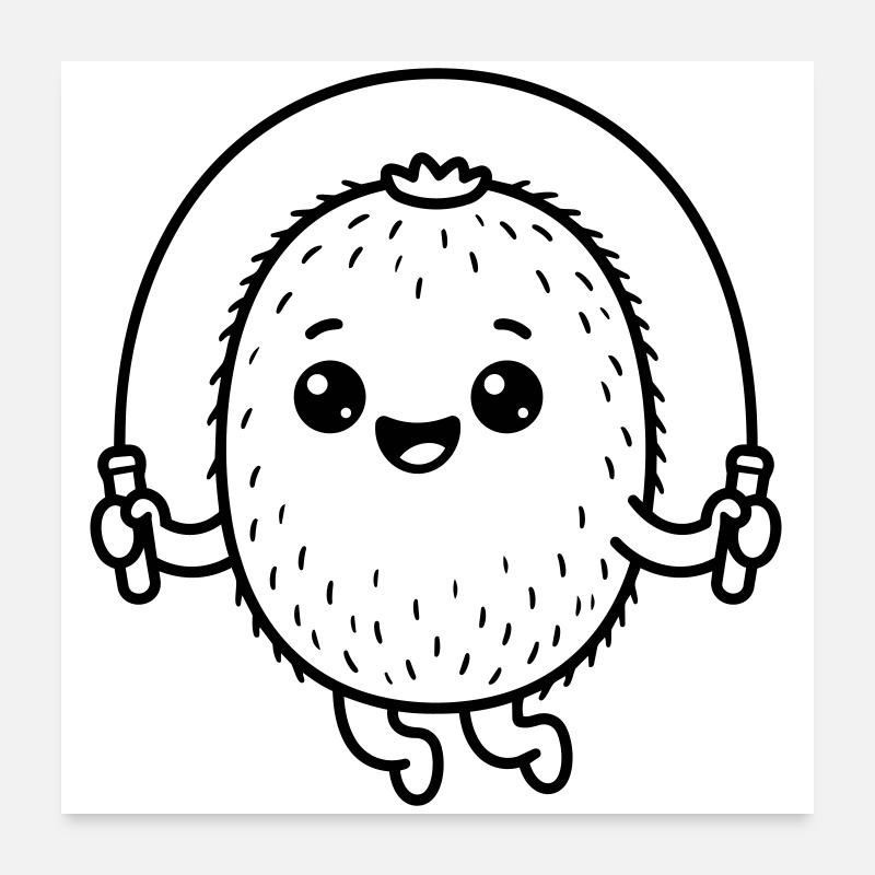 Kiwi Cute Poster 24" x 24" (60x60 cm)