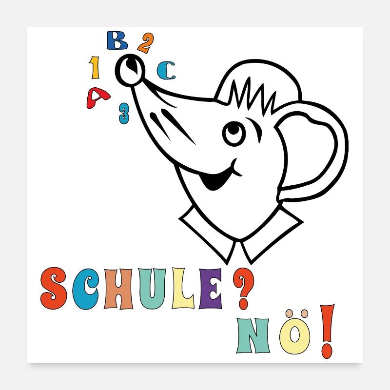  Schule Nein Poster 60x60 cm