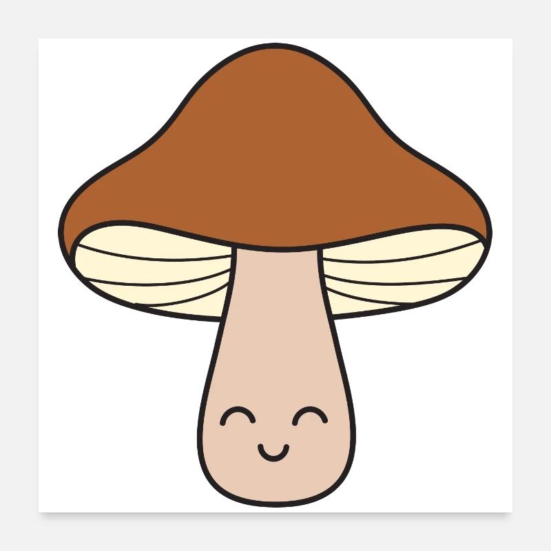 Champignons champignons Poster 60 x 60 cm