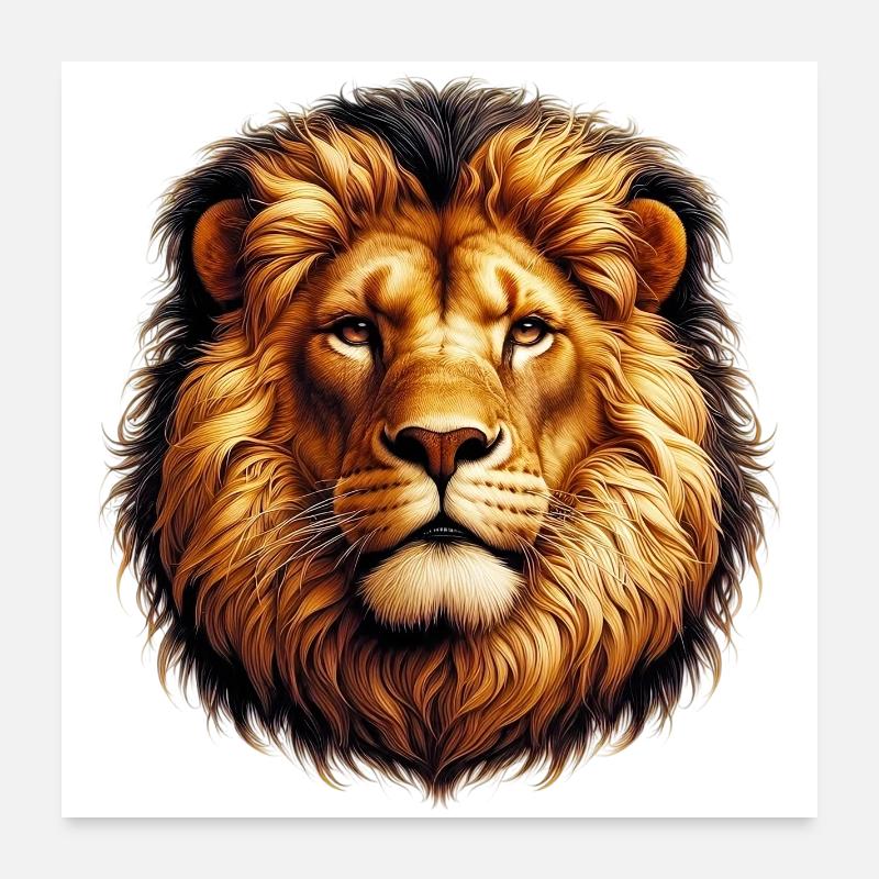 Löwe Poster 60x60 cm