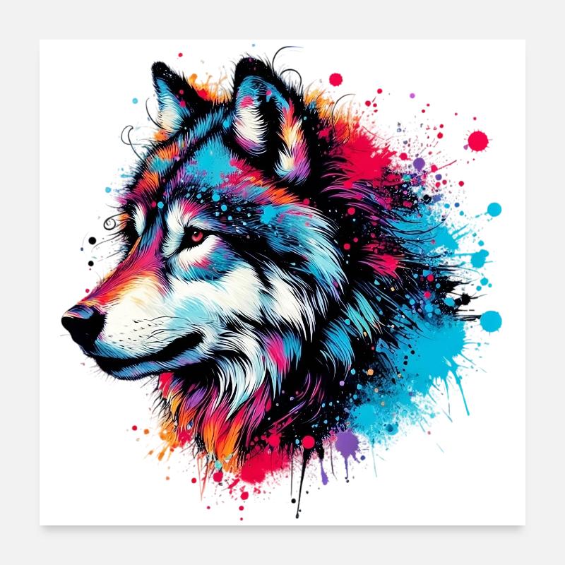 Loup Poster 60 x 60 cm