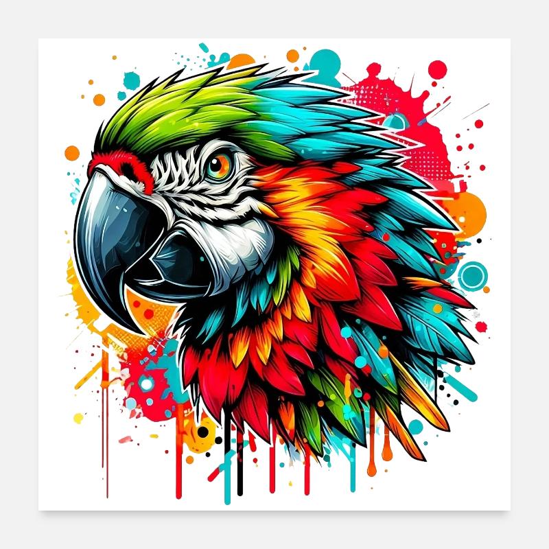 Parrot Poster 24" x 24" (60x60 cm)