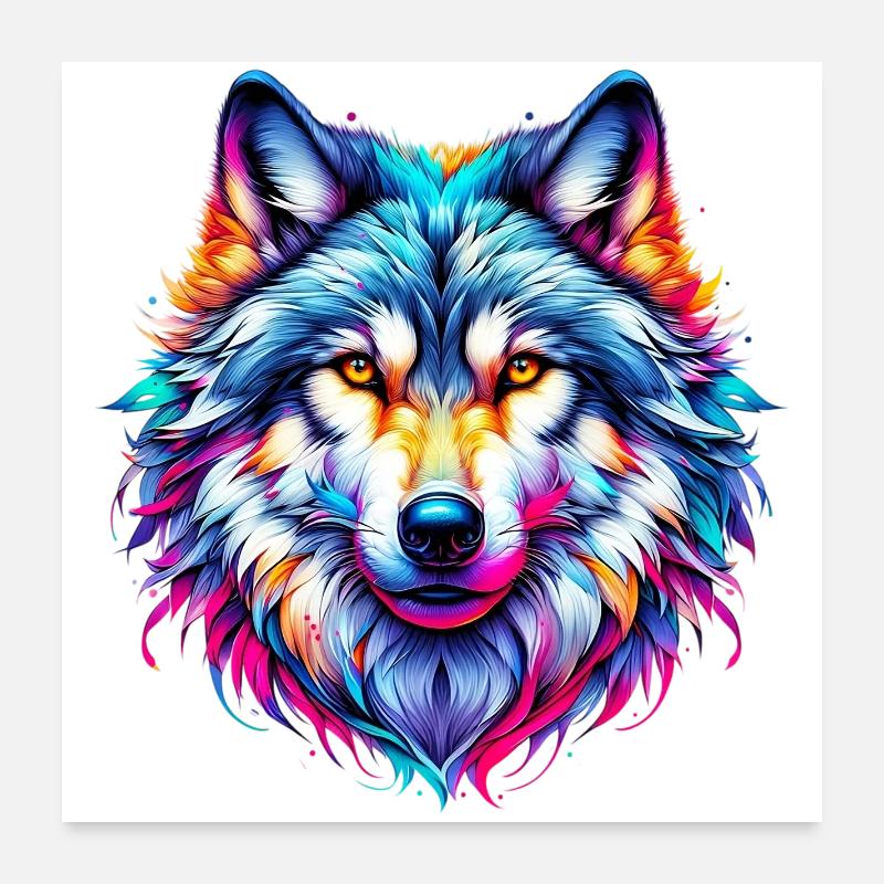 Wolf Poster 60x60 cm