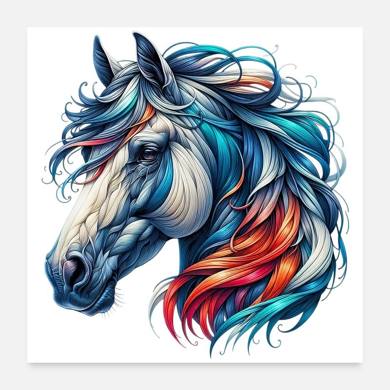 Pferd Poster 60x60 cm