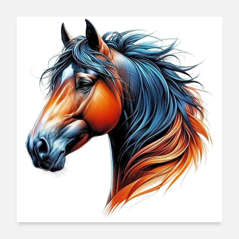 Cheval Poster 60 x 60 cm