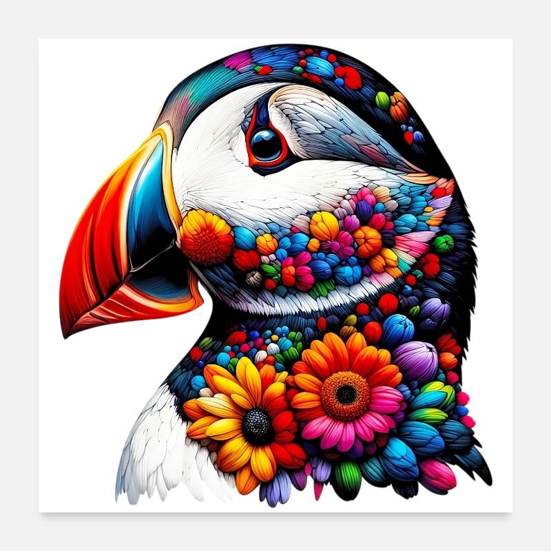 Papageitaucher Poster 60x60 cm