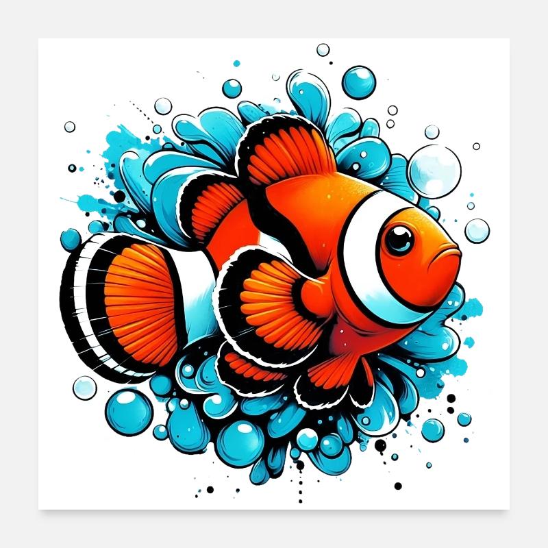 Clownfisch Poster 60x60 cm