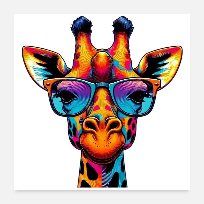 Giraffe Poster 60x60 cm