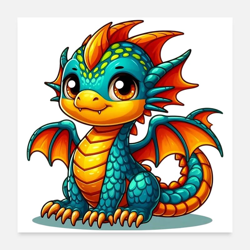 Dragon Poster 60 x 60 cm