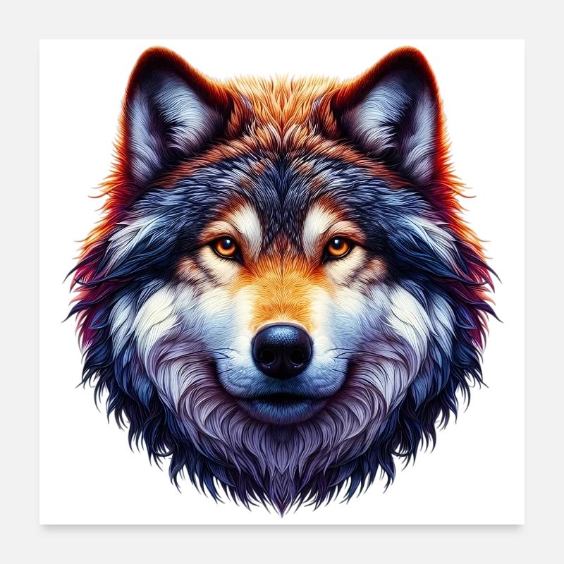 Loup Poster 60 x 60 cm