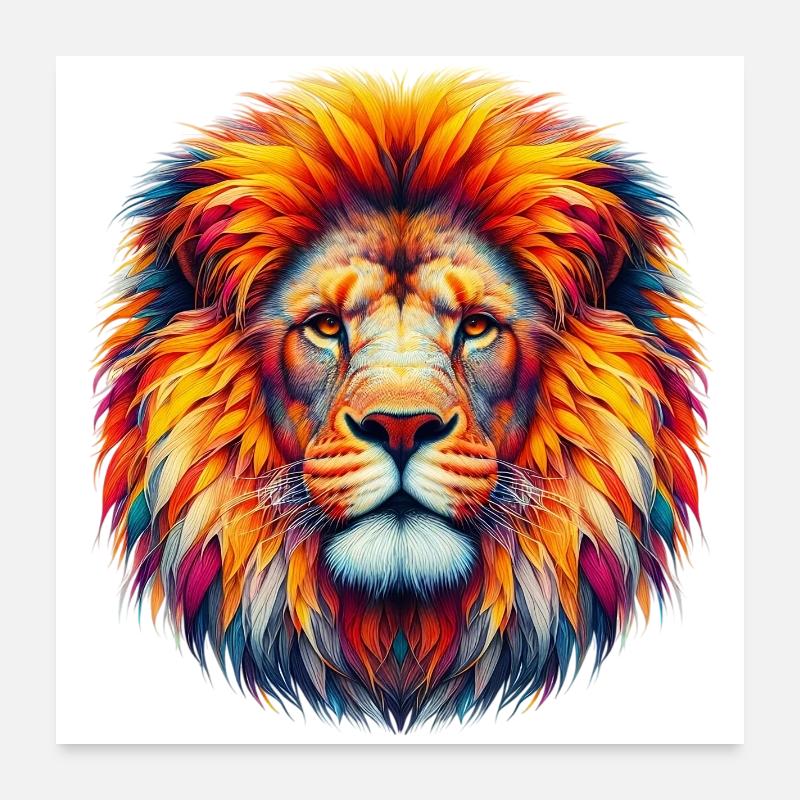 Lion Poster 60 x 60 cm