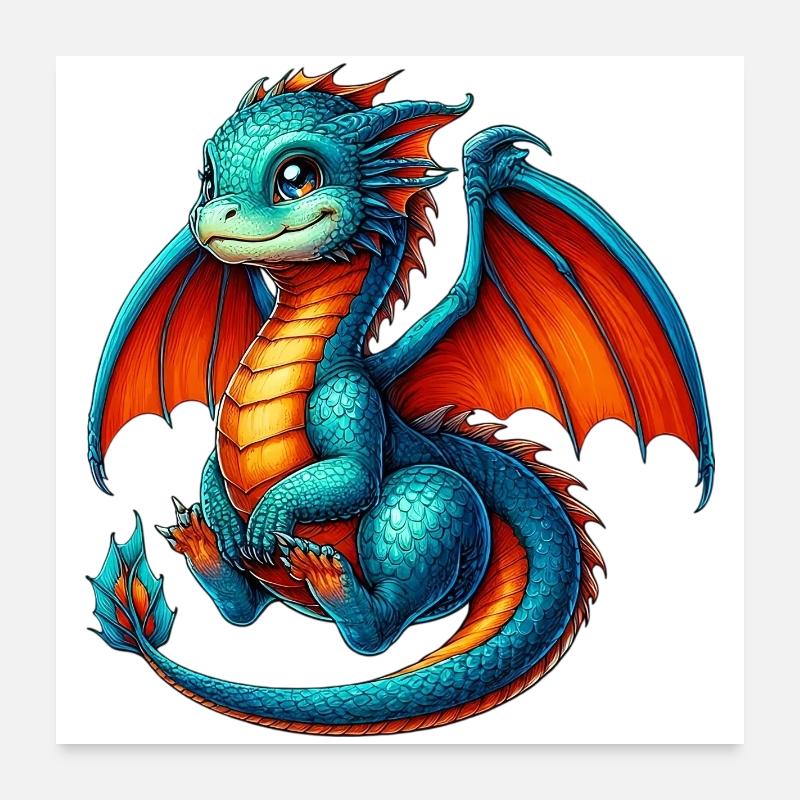 Dragon Poster 24" x 24" (60x60 cm)