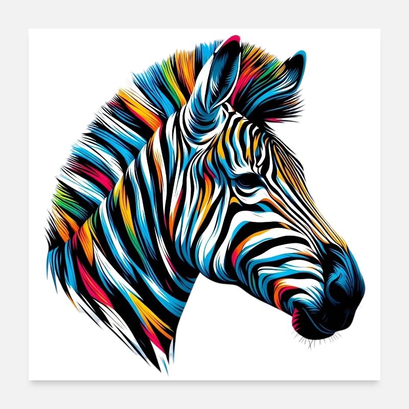 Zebra Poster 60x60 cm
