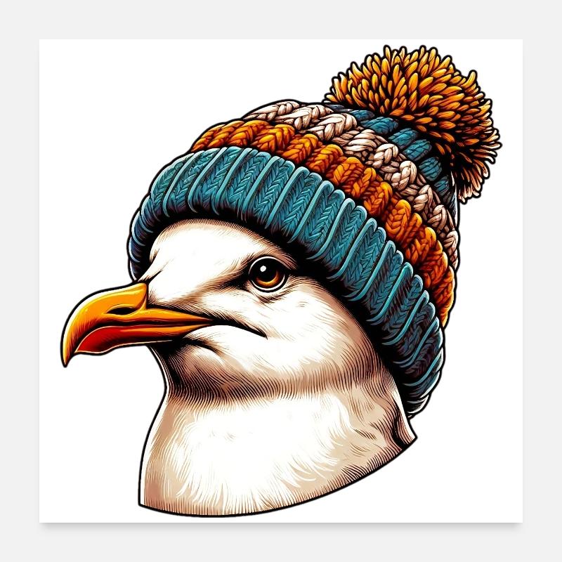 Gull Poster 24" x 24" (60x60 cm)