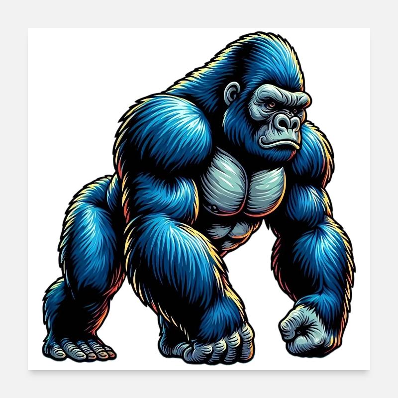 Gorilla Poster 24" x 24" (60x60 cm)