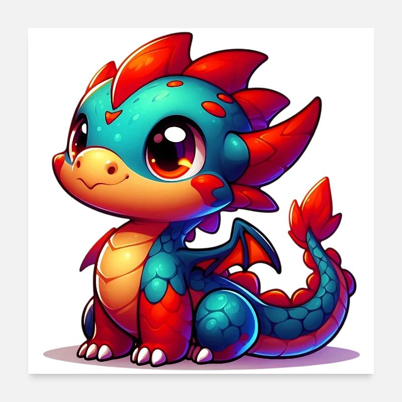 Drache Poster 60x60 cm