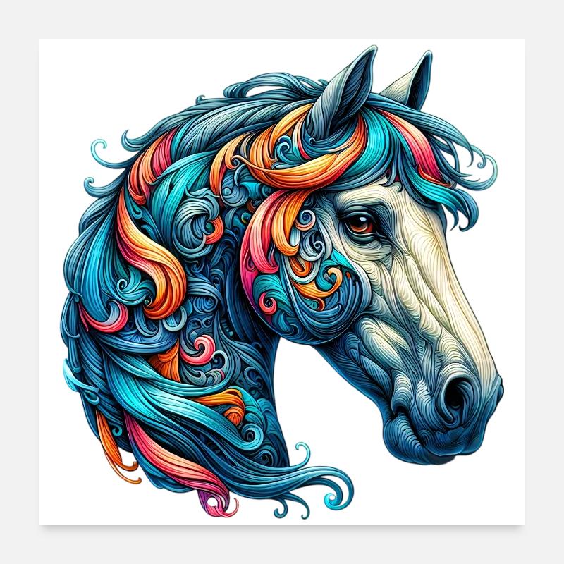 Horse Poster 24" x 24" (60x60 cm)
