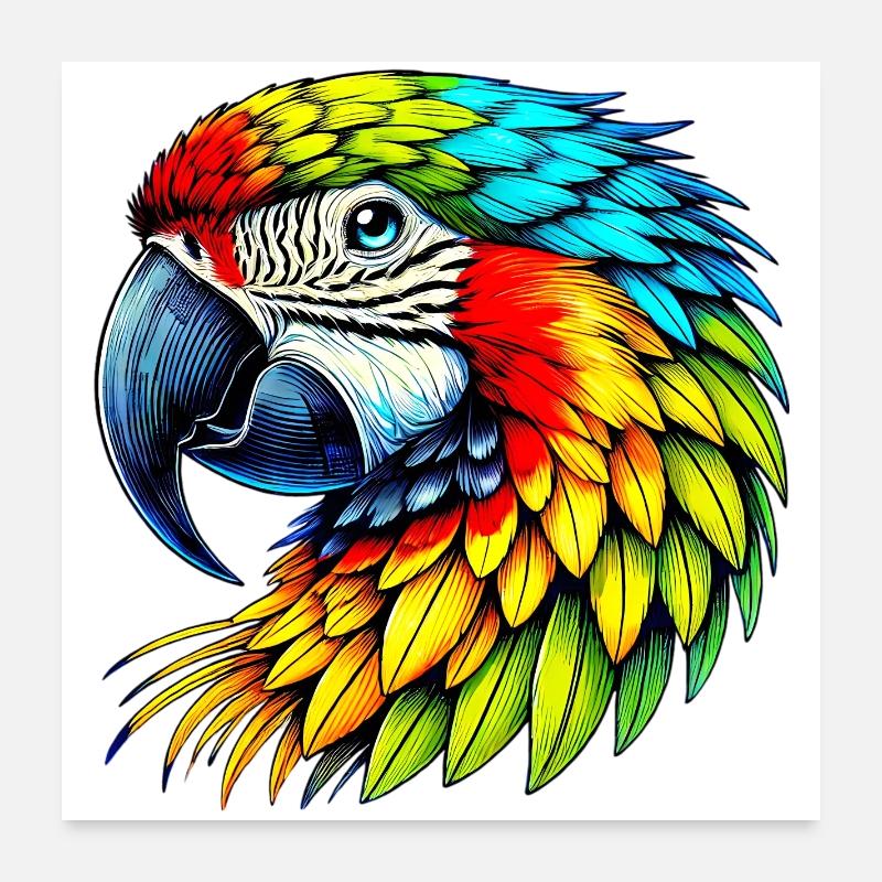Parrot Poster 24" x 24" (60x60 cm)