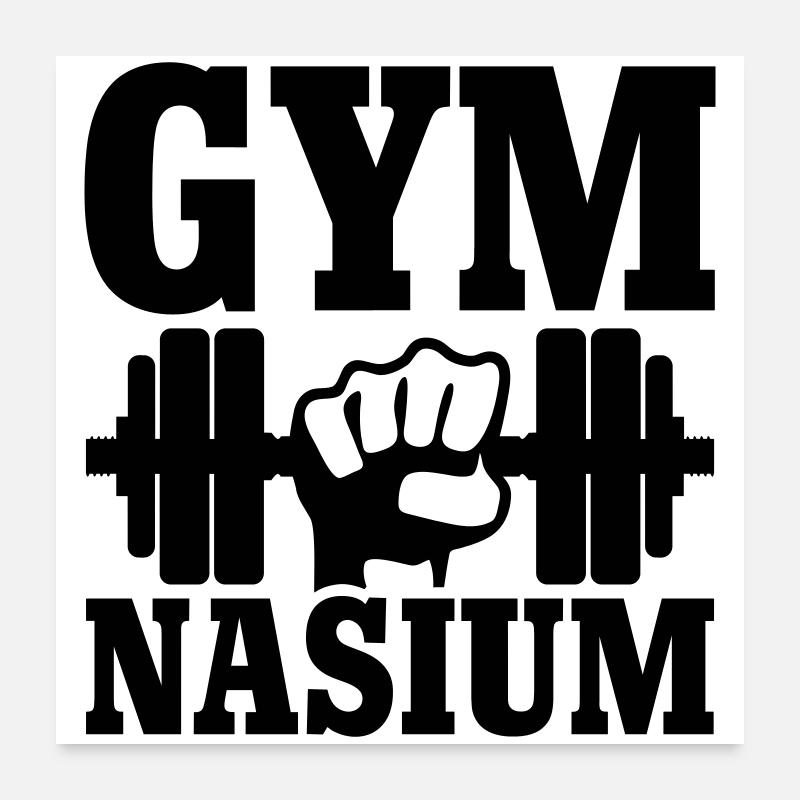 GYM Nasium - Workout Poster 60x60 cm