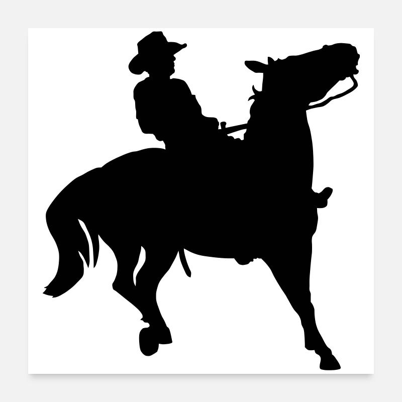 Cow-boy Poster 60 x 60 cm