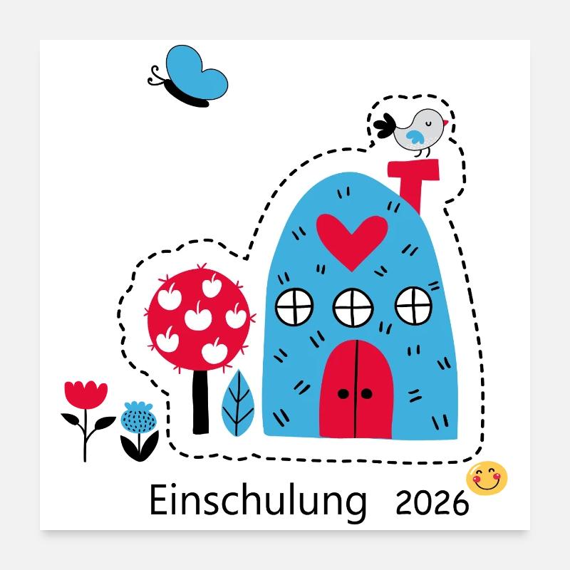 Einschulung 2026  Poster 60x60 cm