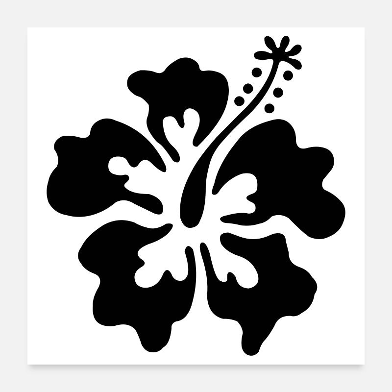 Hawai Blüte Poster 60x60 cm