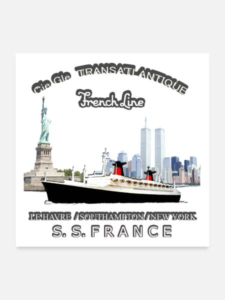 LINER FRANCE Louis RUNEMBERG © Adagp - Poster 24" x 24" (60x60 cm) - white - Front