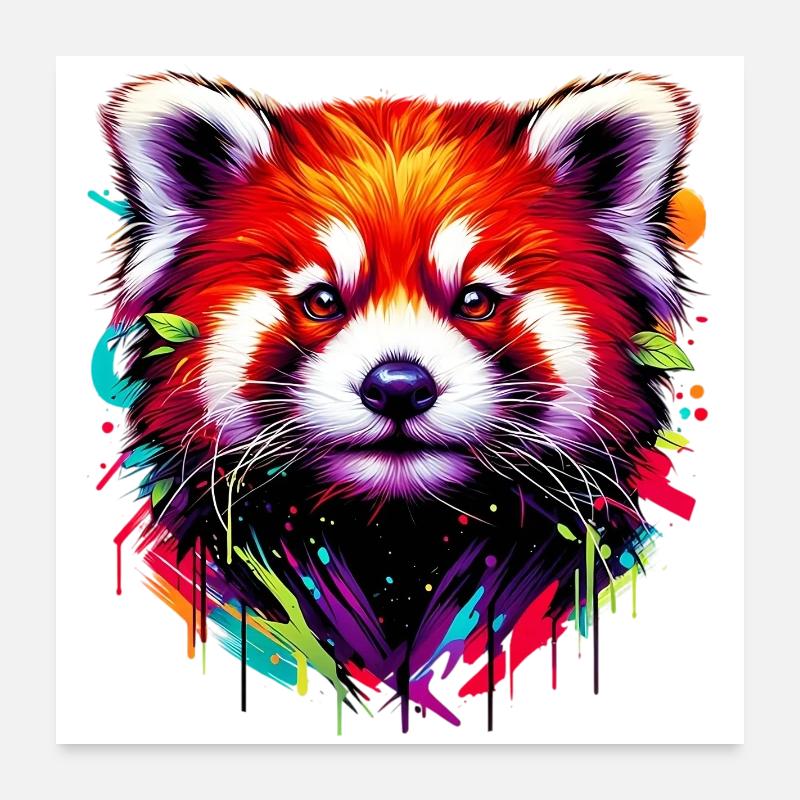 Kleiner Panda Poster 60x60 cm