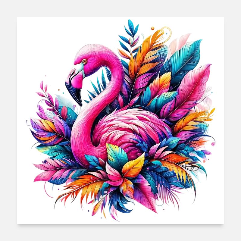 Flamingo Poster 60x60 cm