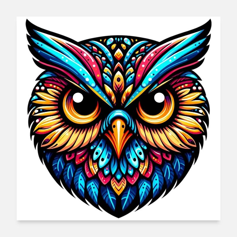 Hibou Poster 60 x 60 cm