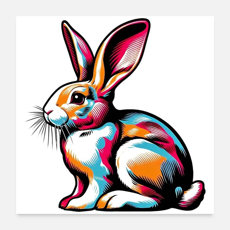 Lapin Poster 60 x 60 cm
