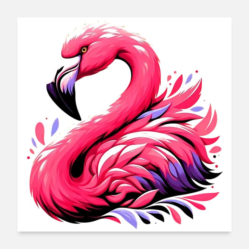 Flamingo Poster 60x60 cm