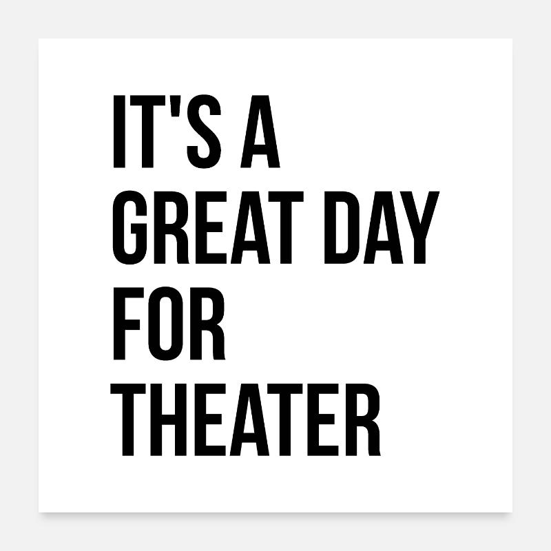 Theater - Poster 60x60 cm - Weiß