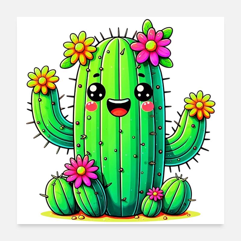Cactus Poster 60 x 60 cm