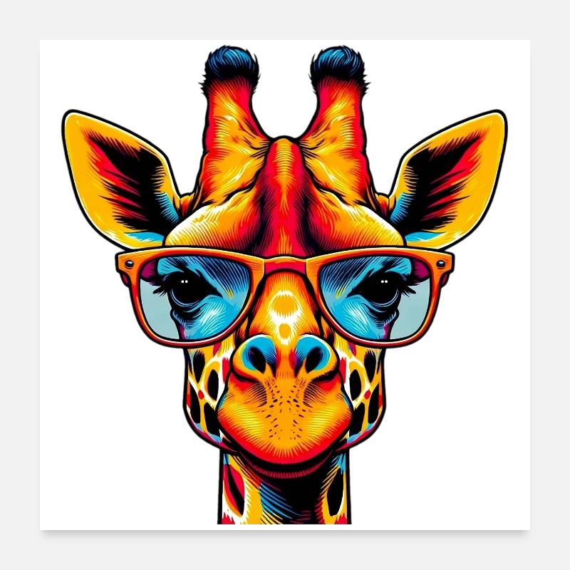 Girafe Poster 60 x 60 cm