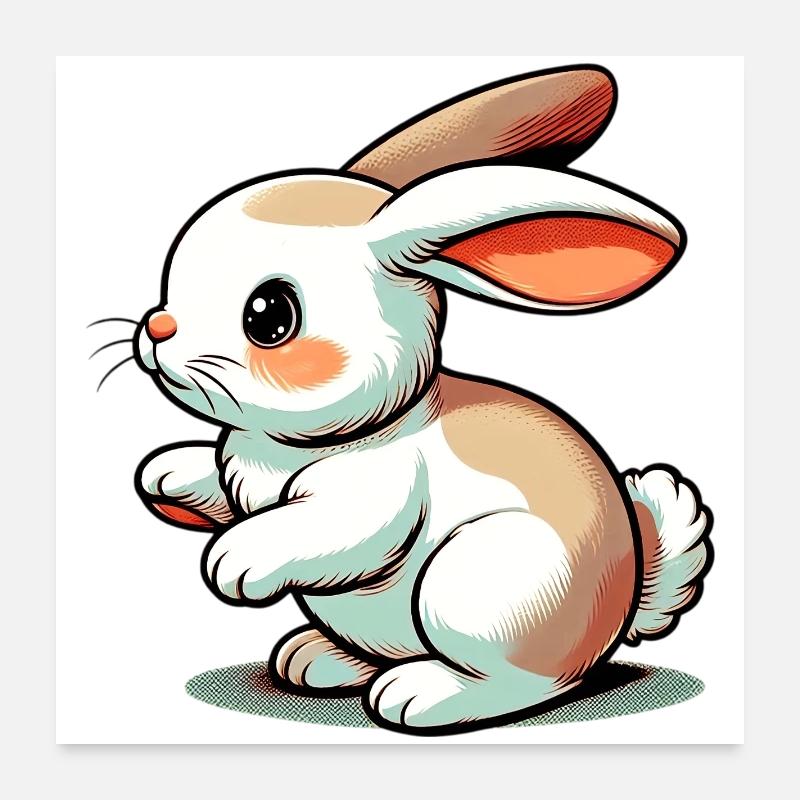 Rabbit Poster 24" x 24" (60x60 cm)